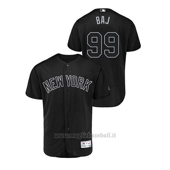 Maglia Baseball Uomo New Y Ork Yankees Aaron Judge 2019 Players Weekend Autentico Nero